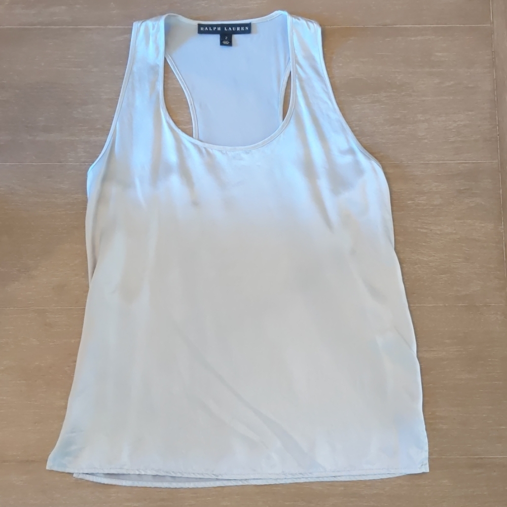 Ralph Lauren racerback silk tank